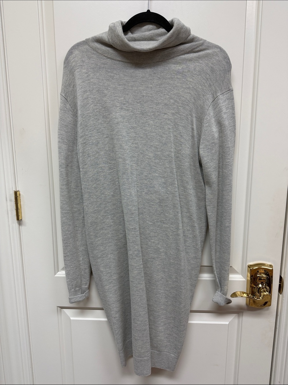 Babaton (from Aritzia) Light Gray Turtleneck Sweater Dress